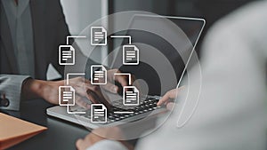 Digital Document Management System Workflow Visualization