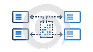 Digital Document QR Code Transfer Icon, vector design Generative AI