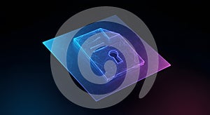 Digital Document Security and Data Protection Concept