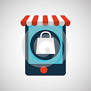 Digital e-commerce bag gift design icon