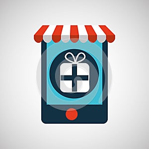 Digital e-commerce buy gift present icon