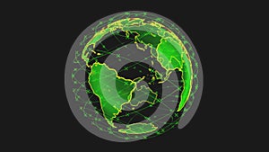 Digital earth data globe - abstract 3D rendering satellites starlink video network connection the world. satellites