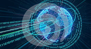 Digital Earth Network and Binary Data Flow