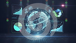 Digital Earth Network with Data Visualizations and Analytics