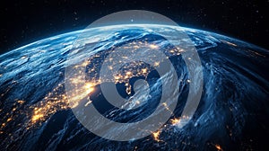 Digital Earth at Night: Global City Lights and Network