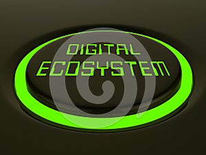 Digital Eco System Data Interaction 3d Rendering