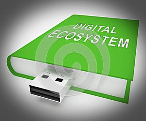 Digital Eco System Data Interaction 3d Rendering