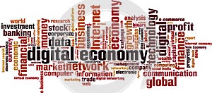 Digital economy word cloud