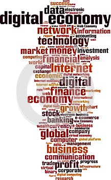 Digital economy word cloud