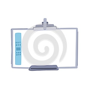 digital electronic whiteboard cartoon vector illustration