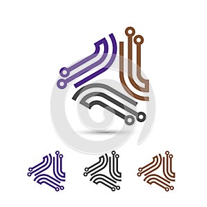 Digital electronics logo design