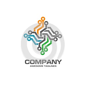 Digital electronics logo design