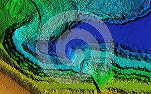 Digital elevation model of mine for GIS usage