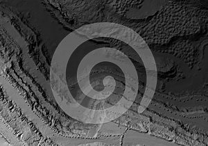 Digital elevation model of a quarry