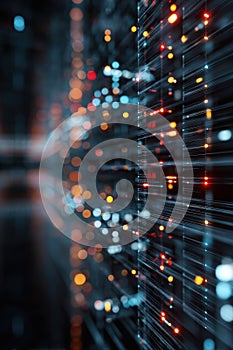 Digital Encryption Concept: Unlocked Padlock in Fiery Binary Code Data