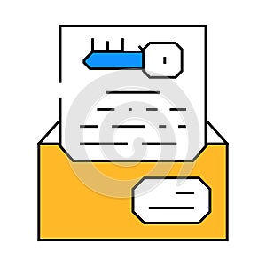 digital encryption key icon color illustration