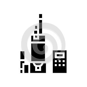 digital equipment semiconductor manufacturing glyph icon vector illustration photo