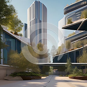 A digital exploration of the intersection between nature and technology, with organic forms merging with futuristic elements, bl