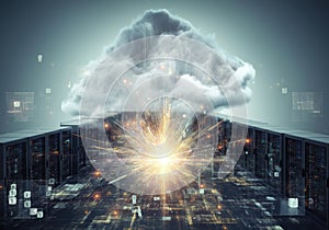Digital explosion in a cloud computing environment with data servers