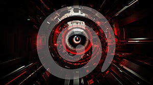 Digital eye. Cyber security network. abstract technology background. Futuristic tech business innovation wallpaper