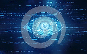 Digital eye, Security concept, cyber security Concept