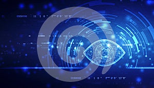 Digital eye, Security concept, cyber security Concept, Technology Concept background