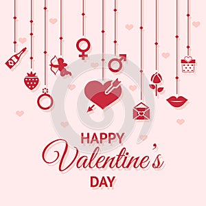 Digital february happy valentine`s day