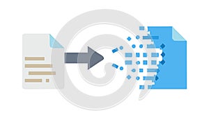 Digital File Conversion Document Transformation, Data Processing, vector design Generative AI