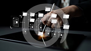 Digital File Directory and Folder Organization Structure Latch