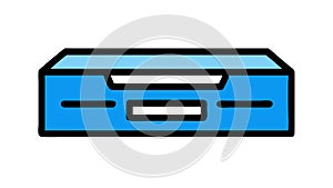 Digital File Drawer, Document Organization Data Archiving, vector design Generative AI