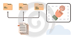 Digital File Management System with Cloud Storage and Interactive Touch Navigation