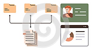 Digital File Organization with Documents, Profiles, and Data Visualization