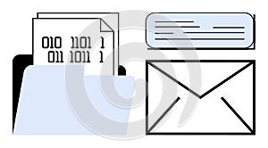 Digital File Storage and Email Communication for Data Management and Information Exchange