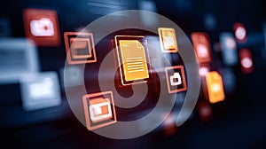 Digital files and folders sharing data across network