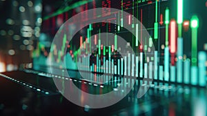 The digital financial graph. AI generated