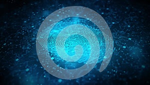 Digital Fingerprint Artificial Intelligence Network Connection 01 4k