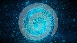 Digital Fingerprint Artificial Intelligence Network Connection 03 4k