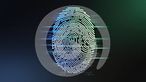 Digital Fingerprint With Binary Code Showing Security Concept