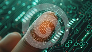 The Digital Fingerprint Identification.AI generated image