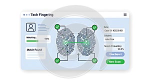 Digital Fingerprint Matching System Interface