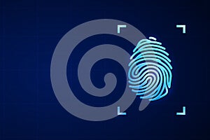 Digital fingerprint for network and security concept