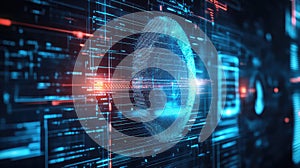 Digital fingerprint scanning identifying data access security