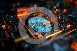 Digital fingerprint security on a high-tech circuit board
