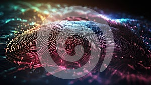 A digital fingerprint, symbolizing the unique insights that can be gained through information collection and analysis. photo