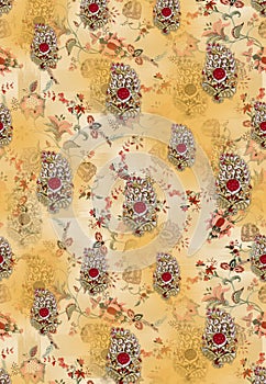 digital floral allover designs vintage