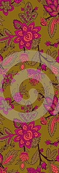 digital floral illustratin seamless pattern