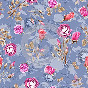 Digital print flower pattern design