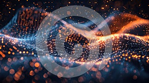 Digital Flow: Abstract Data Background for Technology, Science & Education