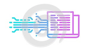 Digital Flow: Abstract Data Stream for Connectivity, vector design Generative AI