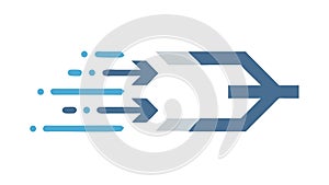 Digital Flow Arrow: Technology & Directional Progress, vector design Generative AI